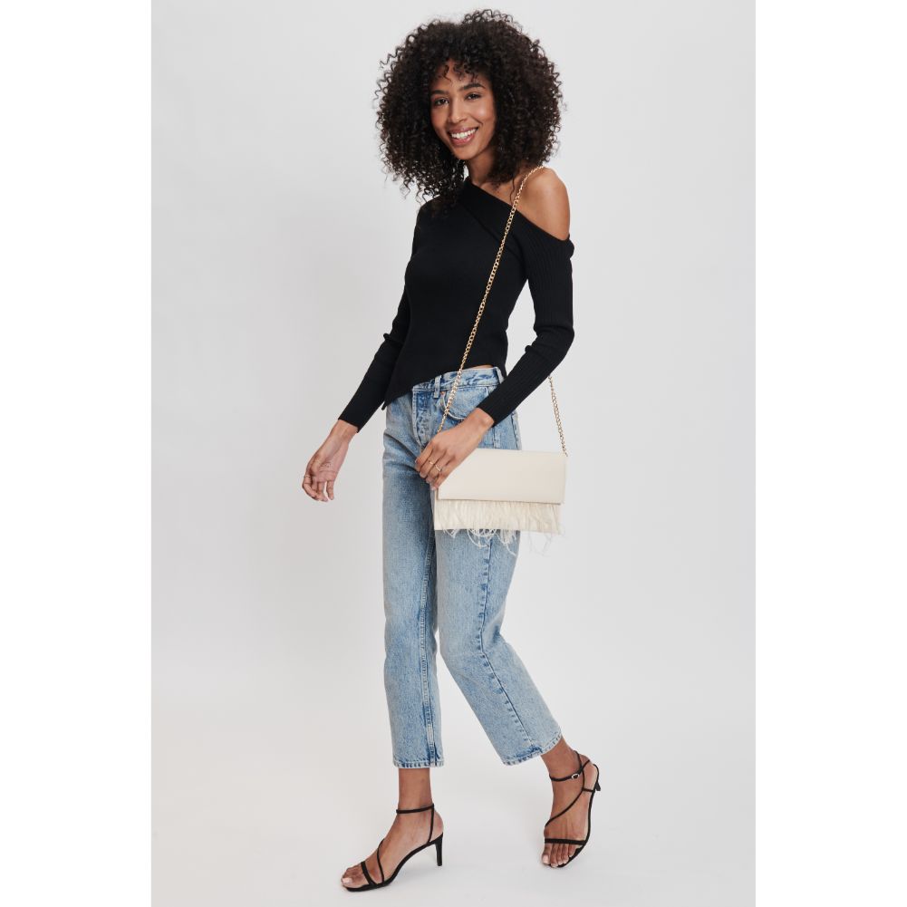 Woman wearing Nude Sol and Selene Everlee Clutch 842017131137 View 3 | Nude