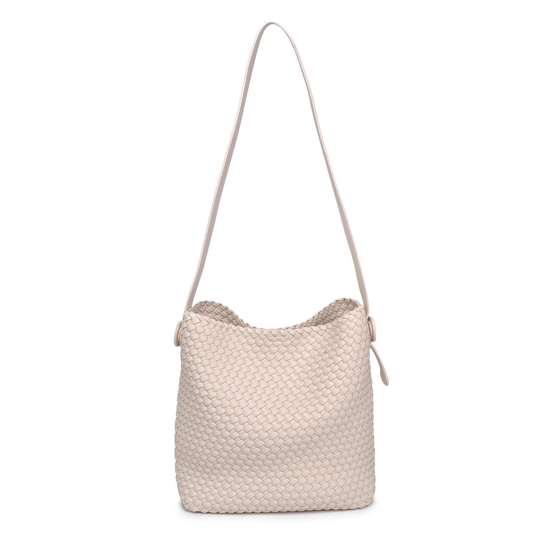 Woman wearing Oatmilk Moda Luxe Edith Hobo 842017137481 View 7 | Oatmilk