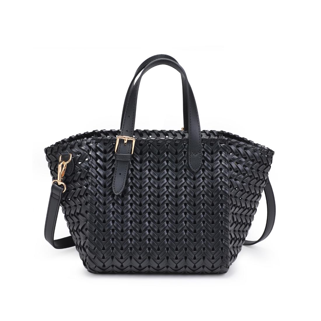 Woman wearing Black Moda Luxe Estelle Tote 842017137740 View 5 | Black