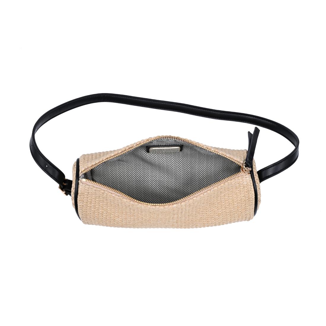 Woman wearing Natural Moda Luxe Mila - Straw Shoulder Bag 842017140696 View 9 | Natural