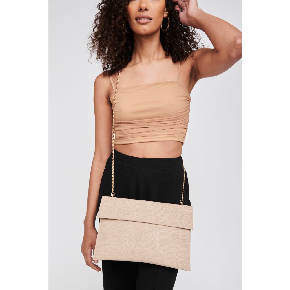 Woman wearing Nude Sol and Selene Molly Clutch 842017118107 View 4 | Nude