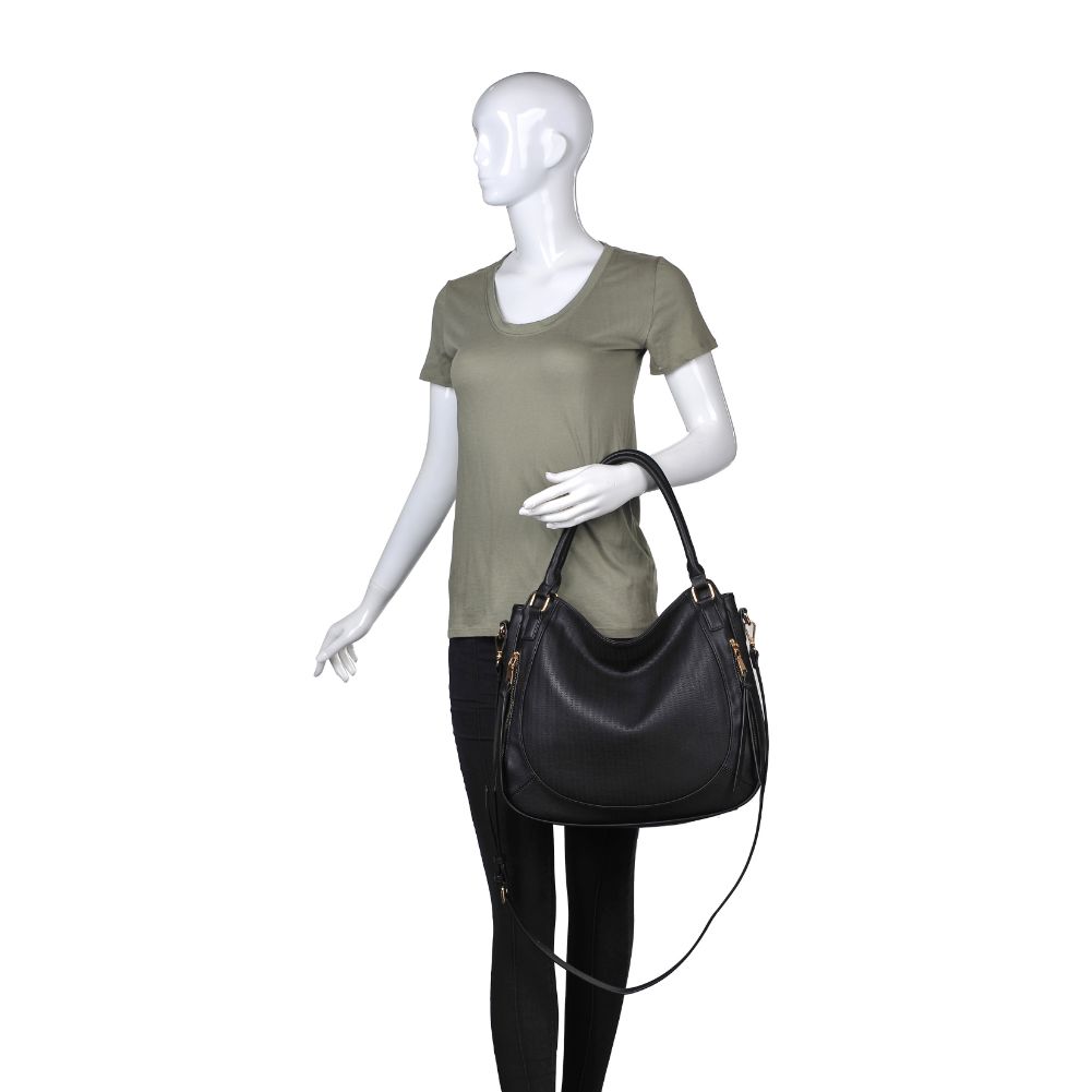 Product Image of Moda Luxe Angelica Satchel 842017123866 View 5 | Black