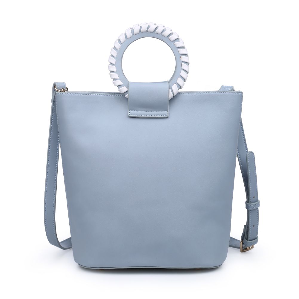 Woman wearing Sky Blue Moda Luxe Paola Tote 842017124320 View 7 | Sky Blue