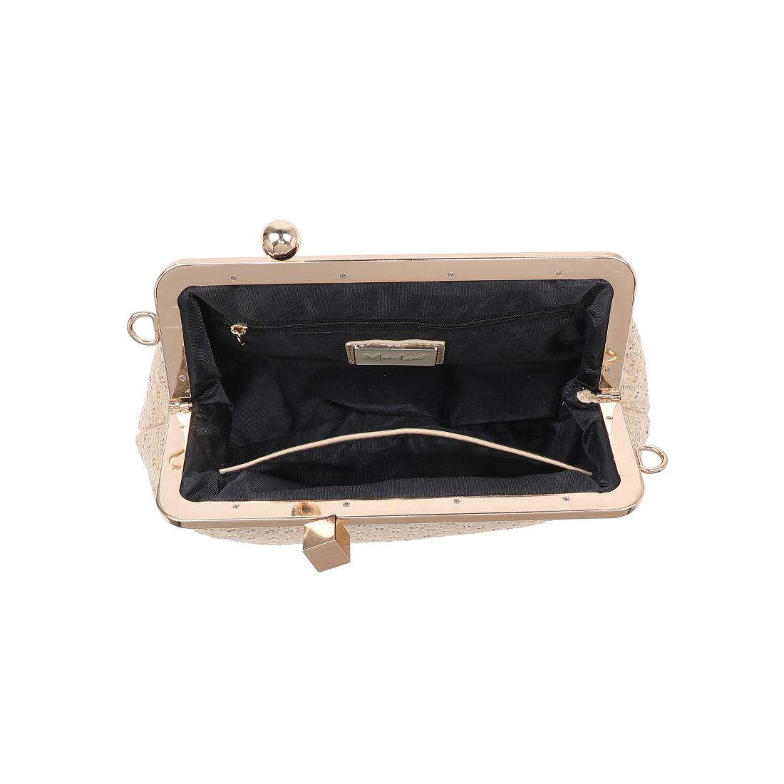 Woman wearing Natural Moda Luxe Bianca Clutch 842017141457 View 9 | Natural