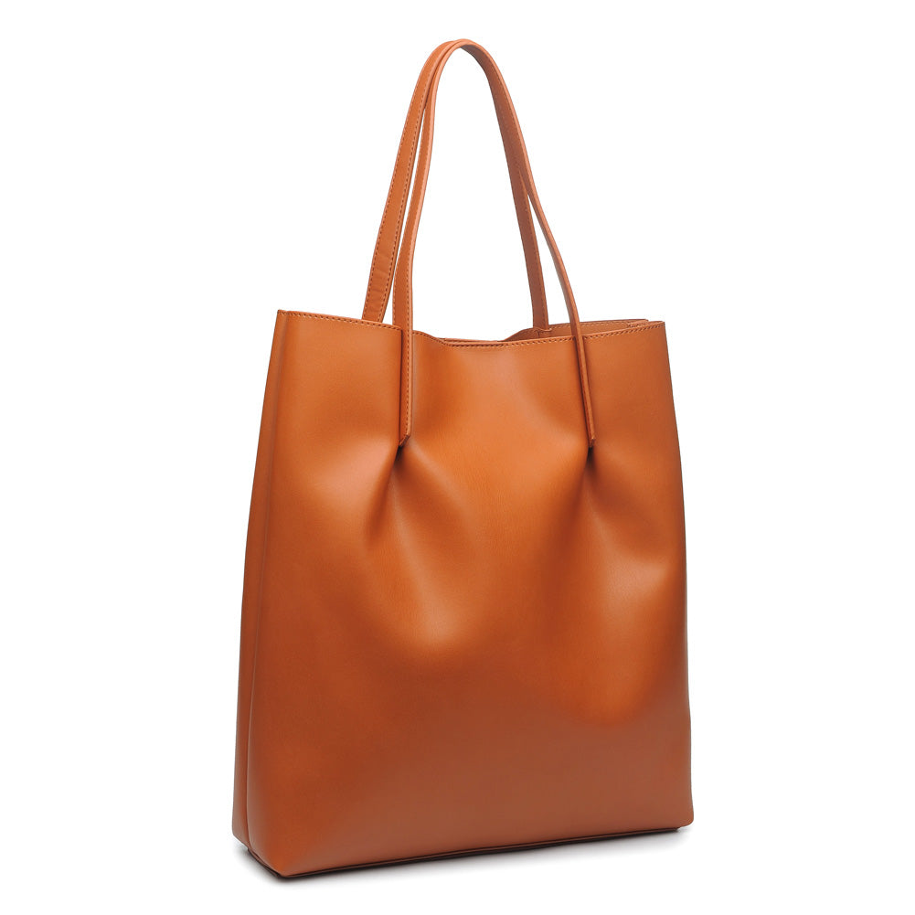 Woman wearing Tan Moda Luxe Thompson Tote 842017112754 View 6 | Tan