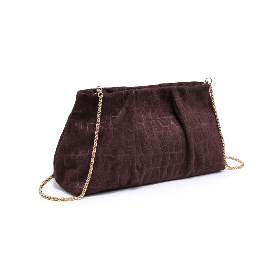 Moda Luxe Elva Croco Clutch 842017142270 View 6 | Chocolate
