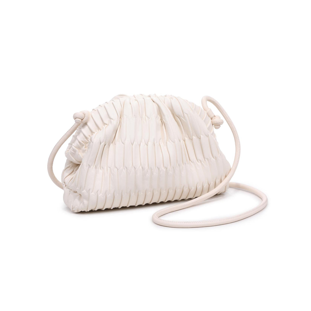 Woman wearing Oatmilk Moda Luxe Divaire Crossbody 842017135548 View 6 | Oatmilk