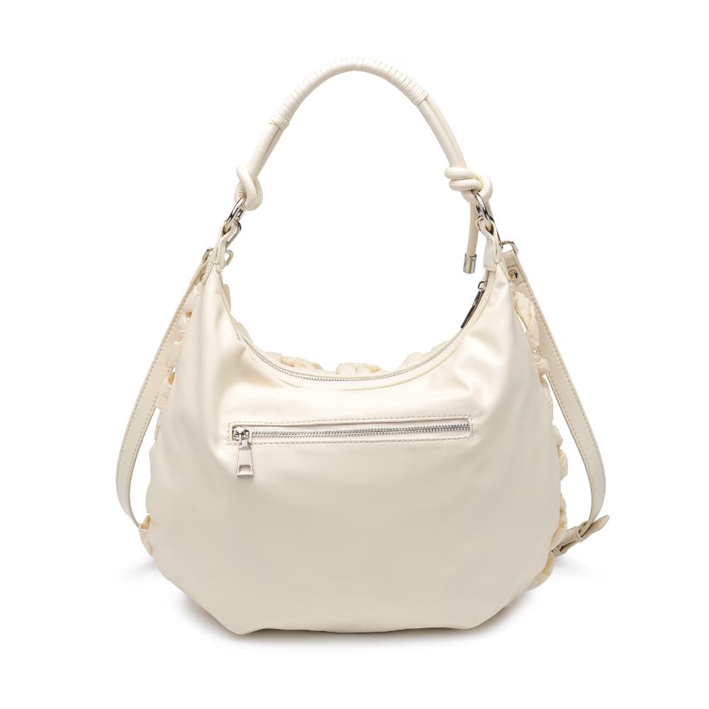 Woman wearing White Moda Luxe Leslie Hobo 842017135661 View 7 | White