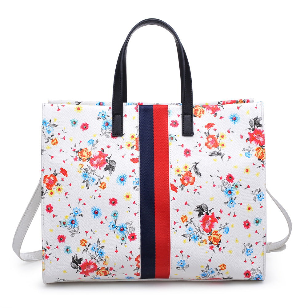 Product Image of Moda Luxe Julian Print Tote 842017118510 View 5 | White