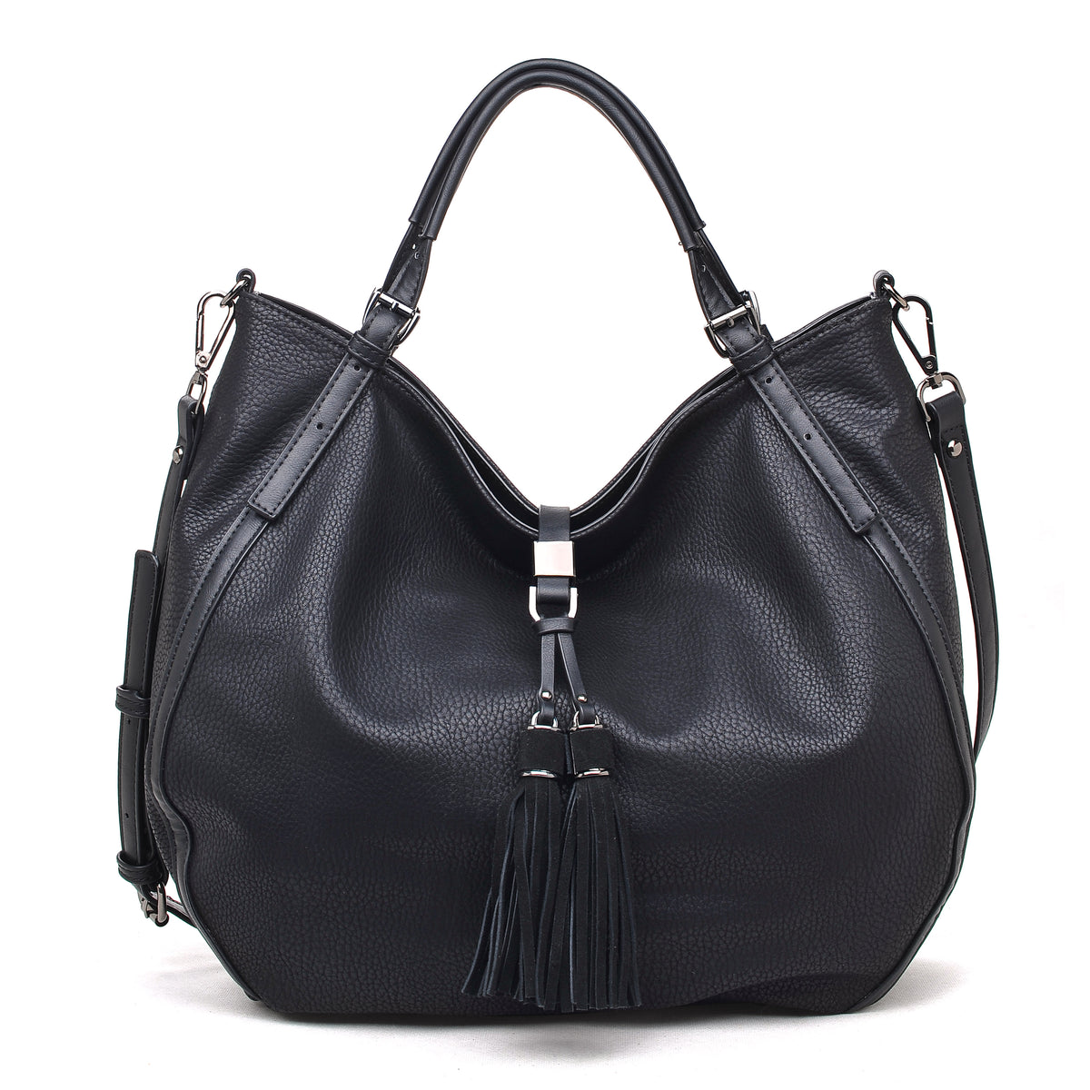 Product Image of Moda Luxe Santiago Satchel 819248017141 View 1 | Black