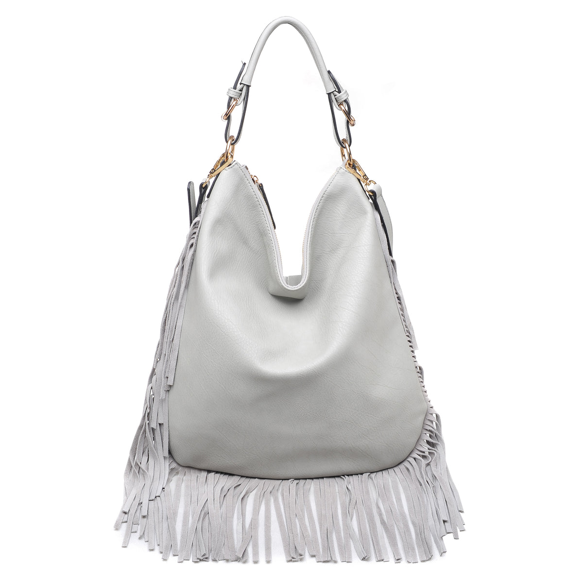 Product Image of Moda Luxe Ely Pebble Hobo 819248018728 View 1 | Grey
