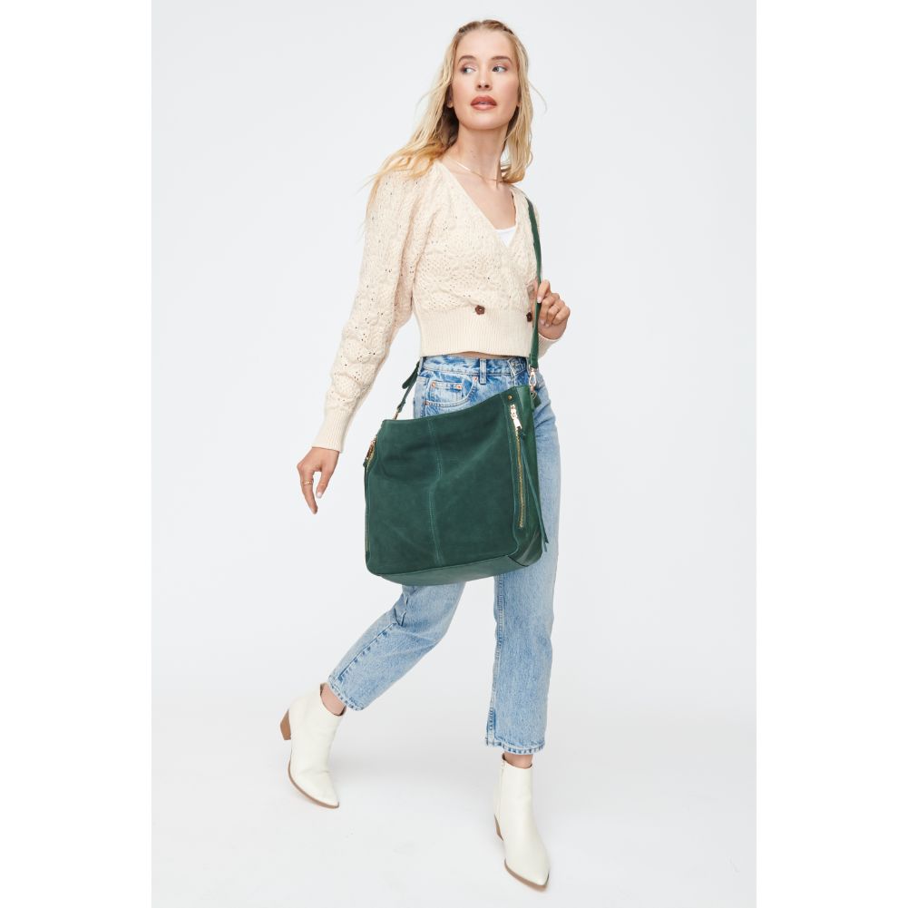 Woman wearing Emerald Moda Luxe Emilia Hobo 842017130673 View 3 | Emerald