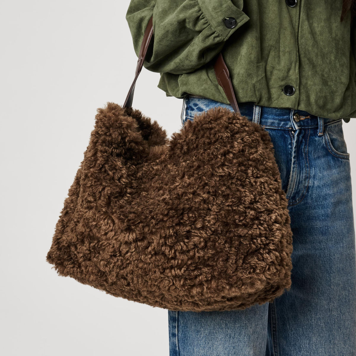 Woman wearing Brown Moda Luxe Lumi Hobo 842017142980 View 3 | Brown