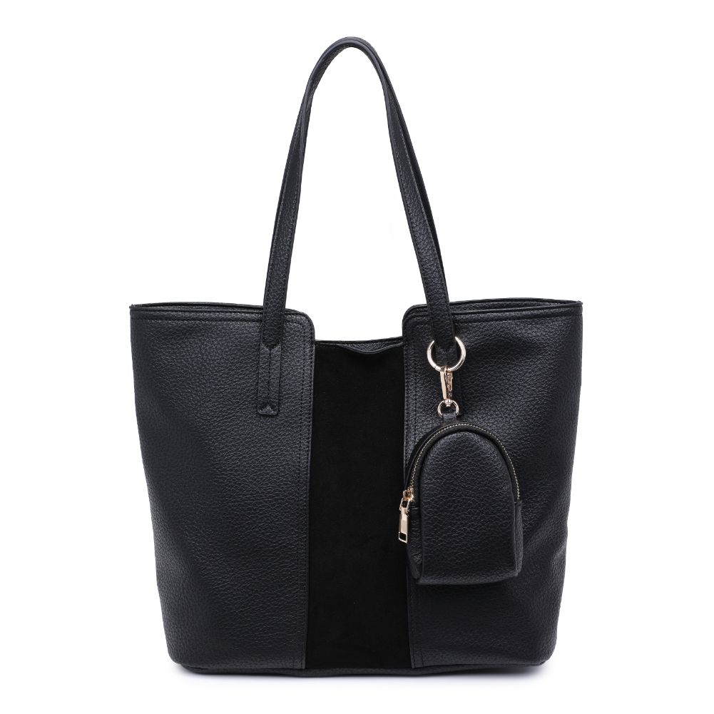 Woman wearing Black Moda Luxe Millie Tote 842017128656 View 5 | Black