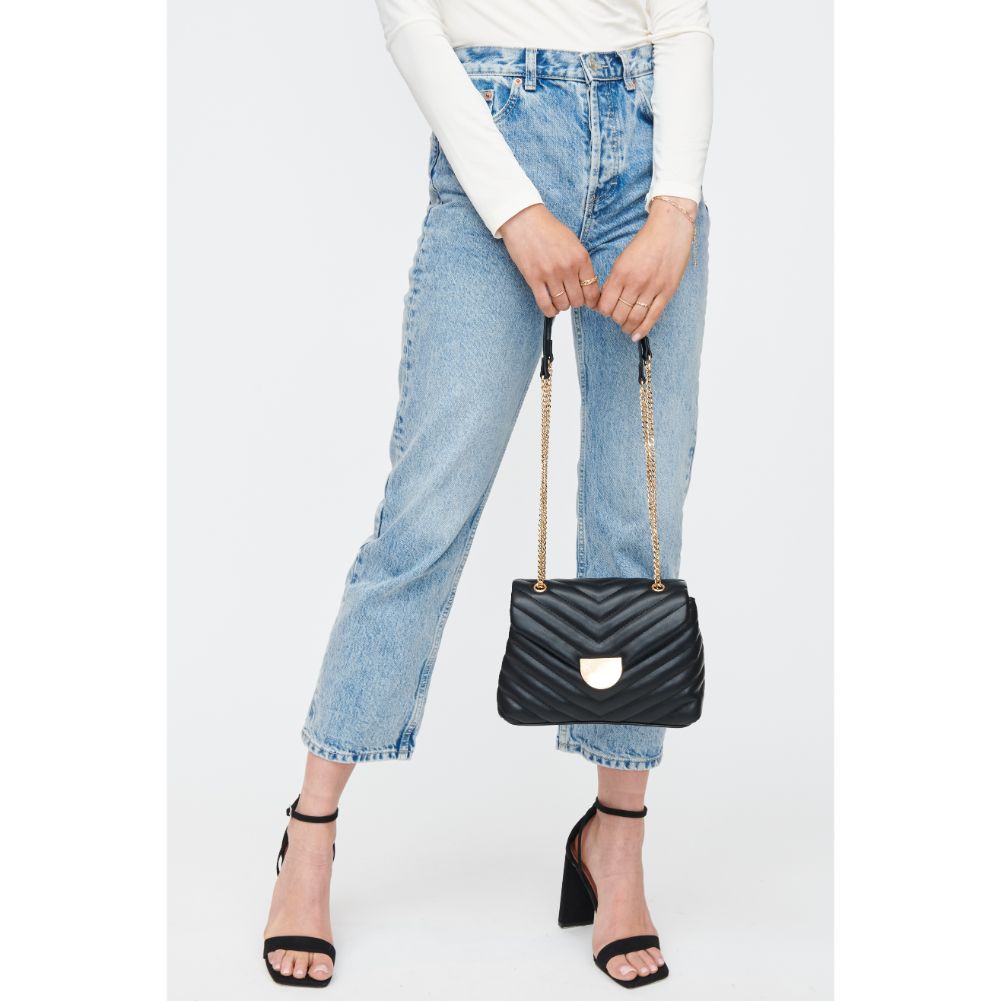 Woman wearing Black Sol and Selene Nora Crossbody 842017130468 View 2 | Black