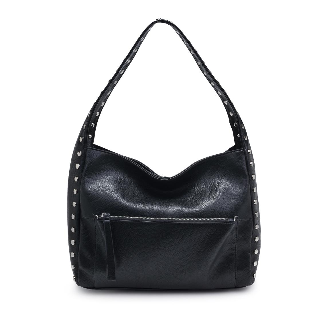 Woman wearing Black Moda Luxe Misty Hobo 842017137191 View 5 | Black