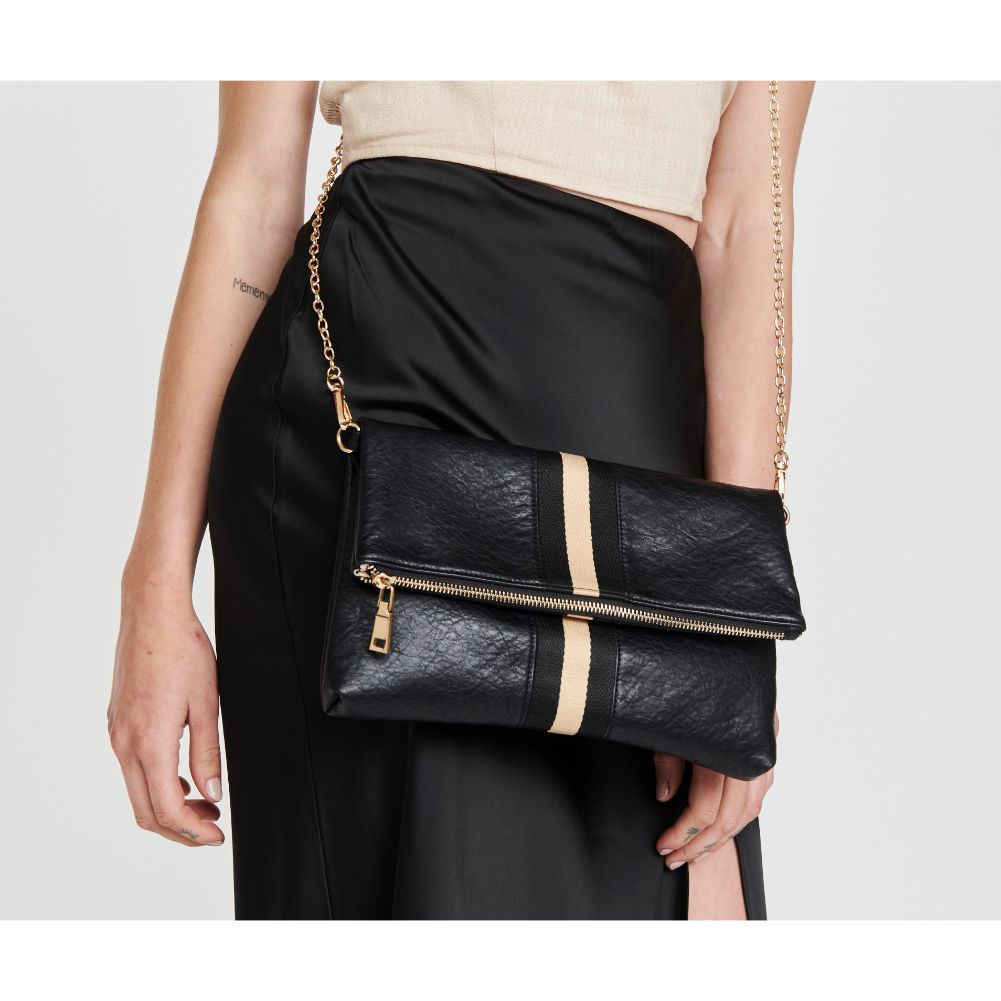 Woman wearing Black Sol and Selene Jules Clutch 842017116905 View 1 | Black