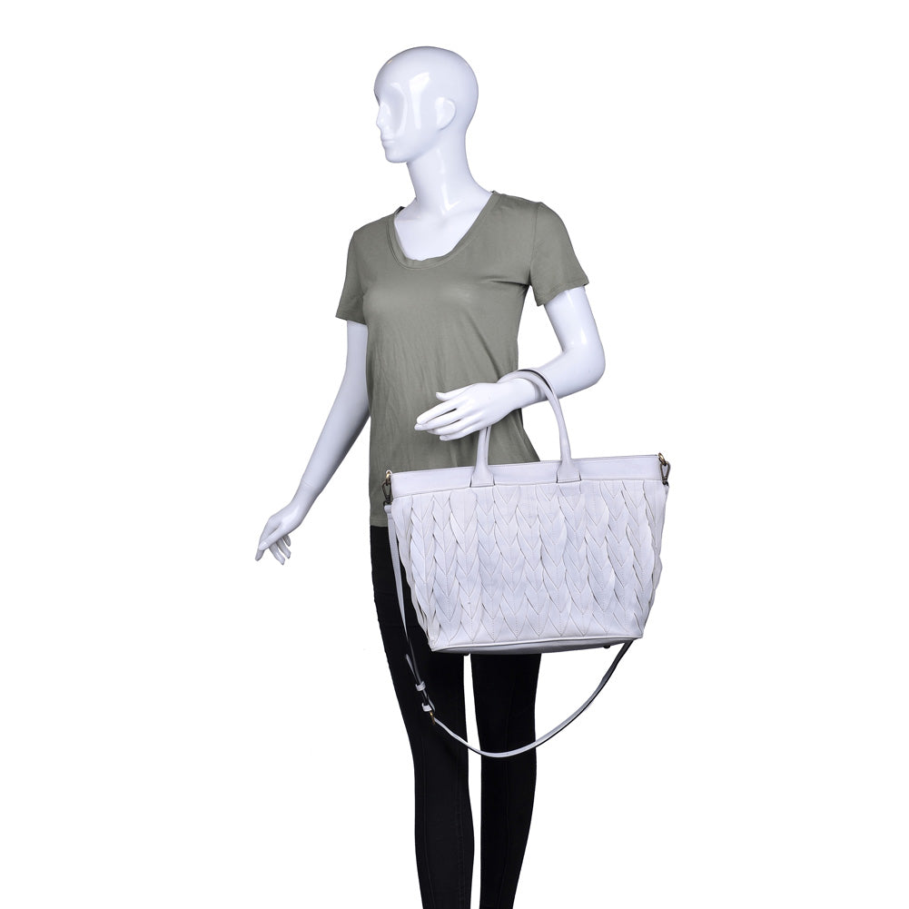 Product Image of Moda Luxe Rosa Satchel 842017119289 View 5 | White