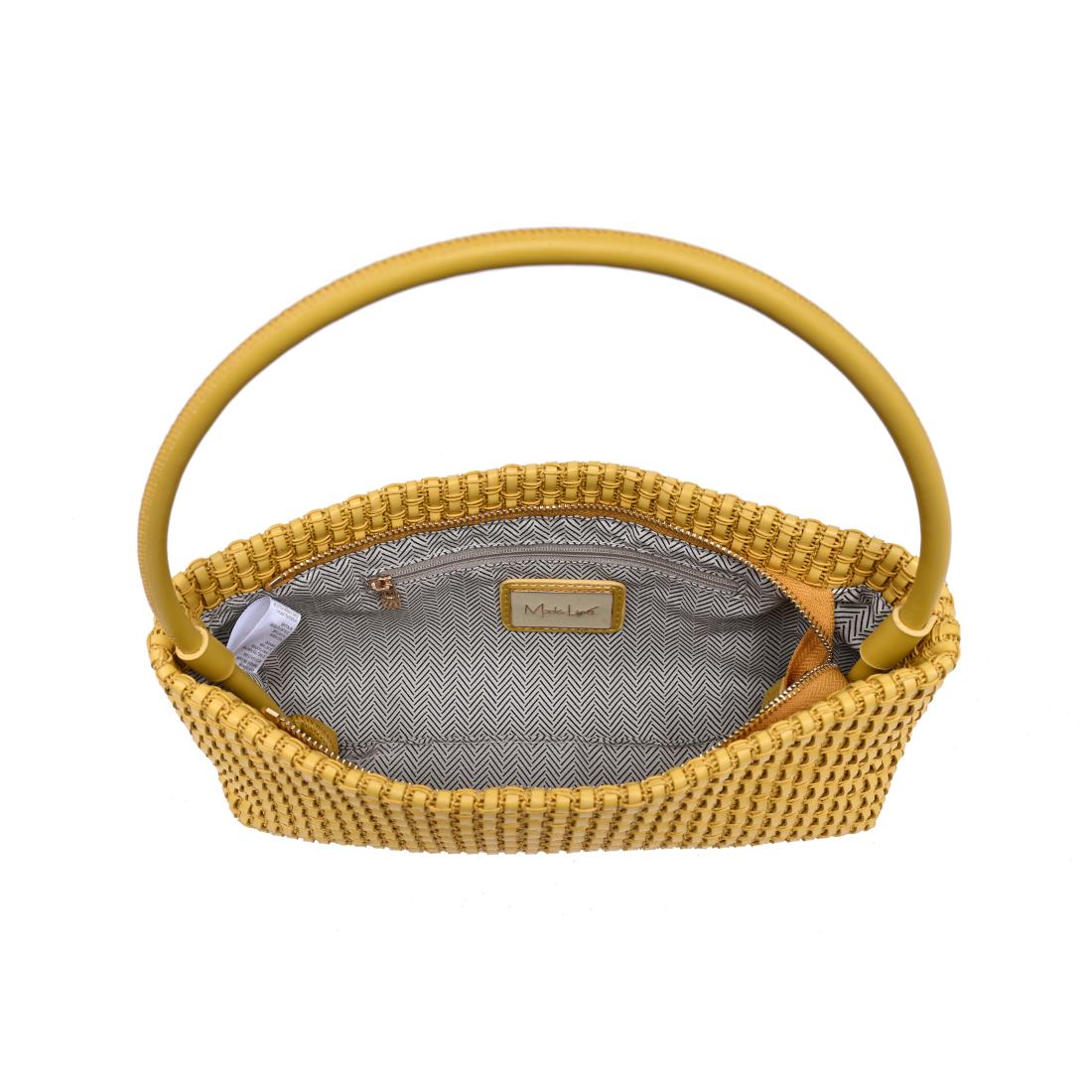 Woman wearing Mustard Moda Luxe Lucy Shoulder Bag 842017140375 View 9 | Mustard