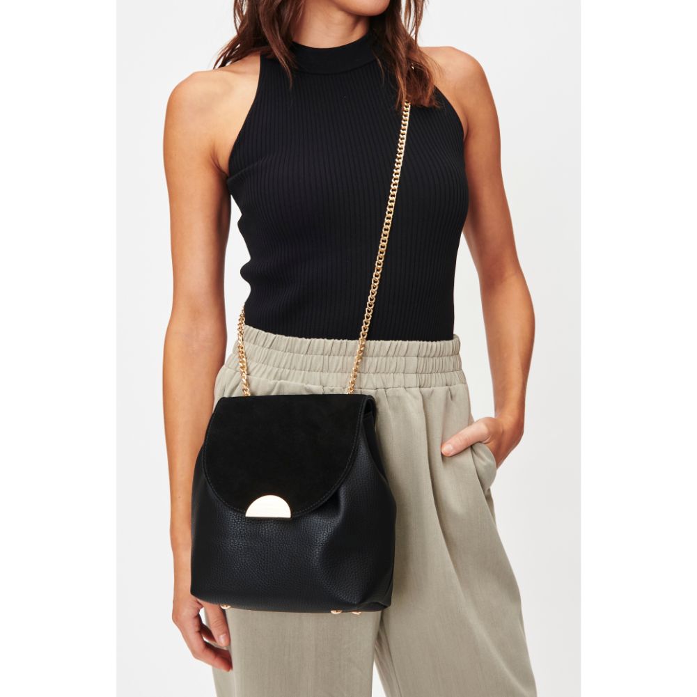 Woman wearing Black Sol and Selene Breanna Crossbody 842017128557 View 1 | Black