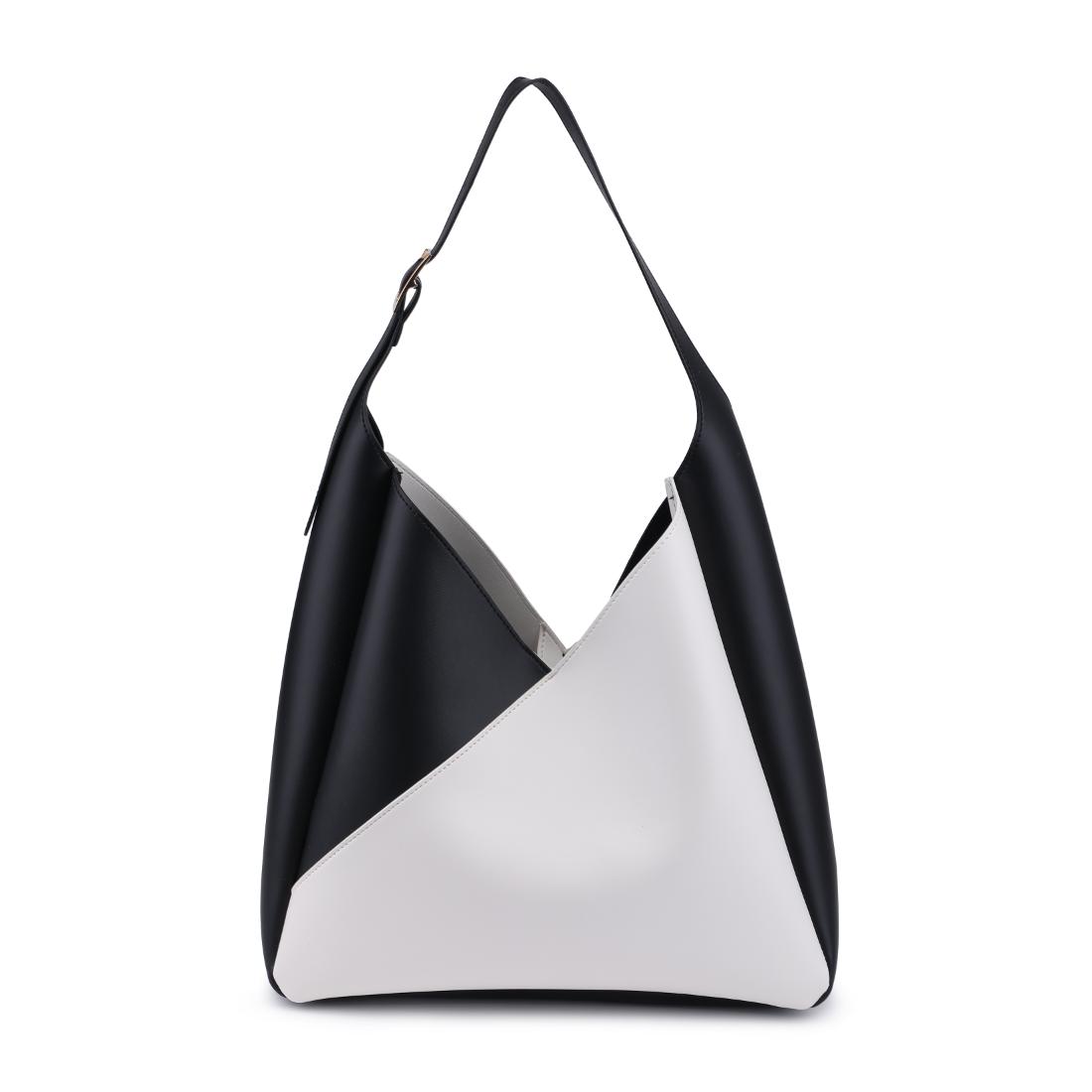 Woman wearing Ivory Black Moda Luxe Frankie Hobo 842017138518 View 5 | Ivory Black