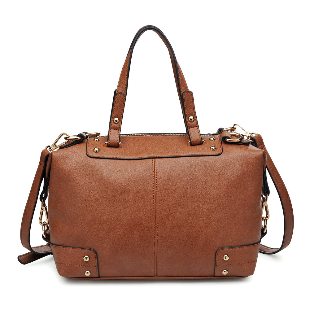 Product Image of Moda Luxe Broadway Patina Satchel 842017117339 View 1 | Tan