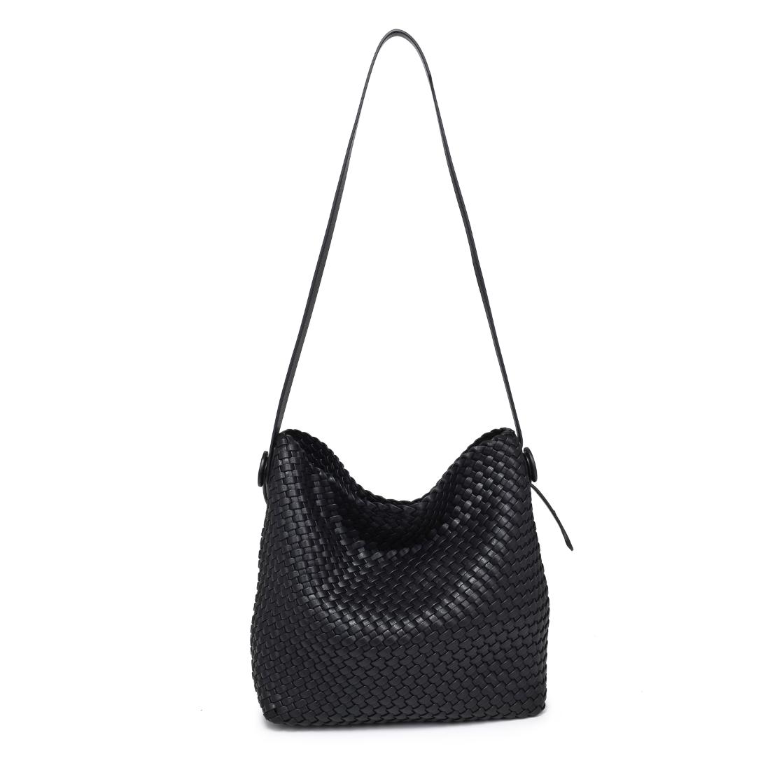 Woman wearing Black Moda Luxe Edith Hobo 842017137474 View 7 | Black
