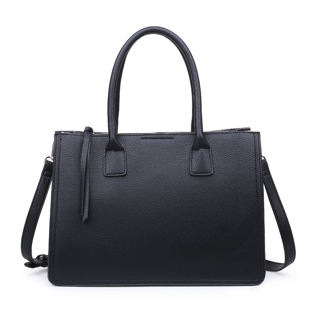 Product Image of Moda Luxe Amanda Satchel 842017116356 View 3 | Black