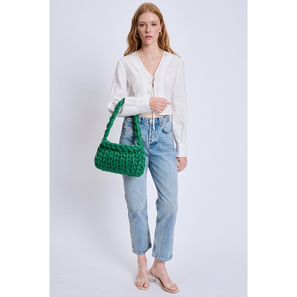 Woman wearing Kelly Green Sol and Selene Trendelle Hobo 842017134954 View 3 | Kelly Green