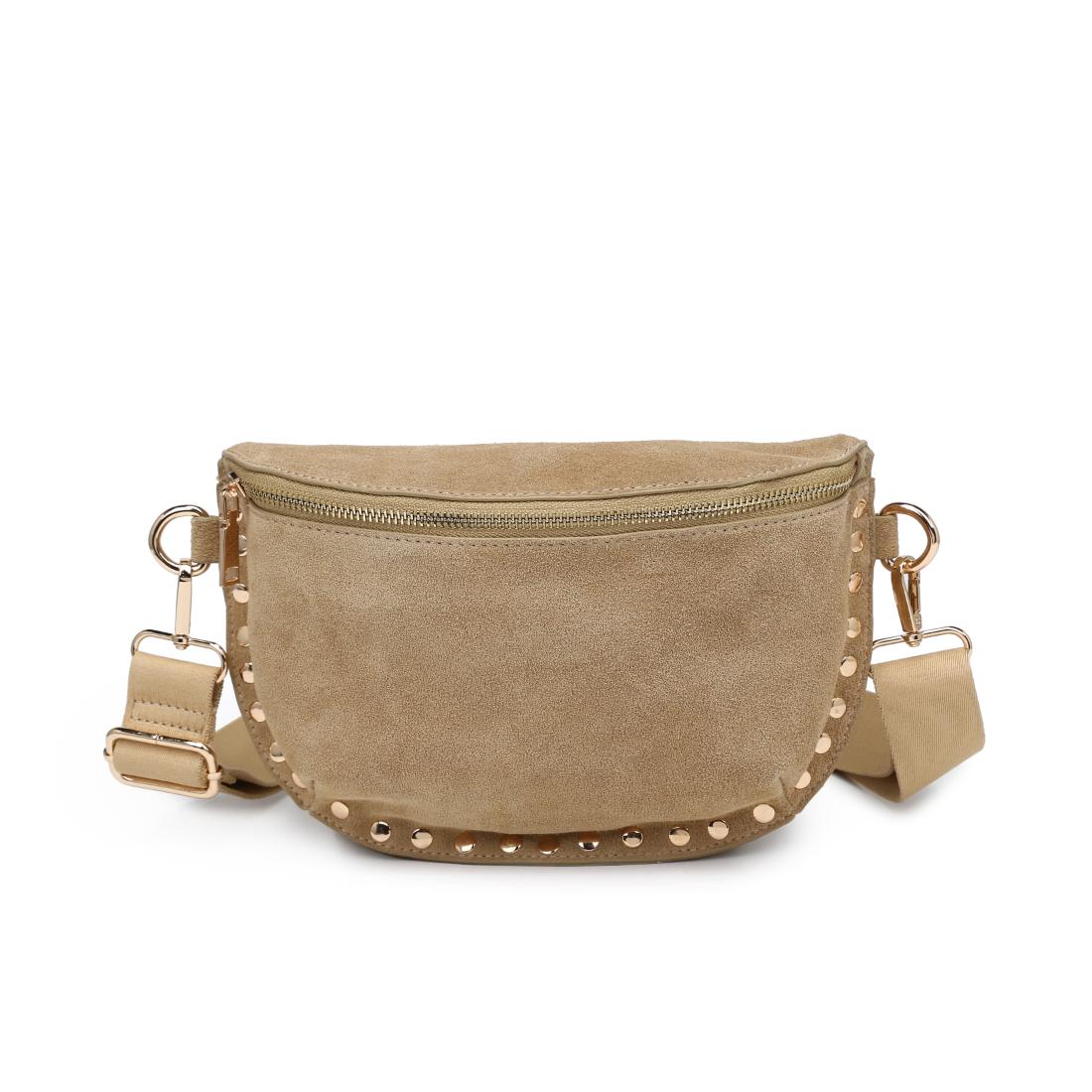 Product Image of Moda Luxe Gizelle-Suede Belt Bag 842017141471 View 1 | Custard