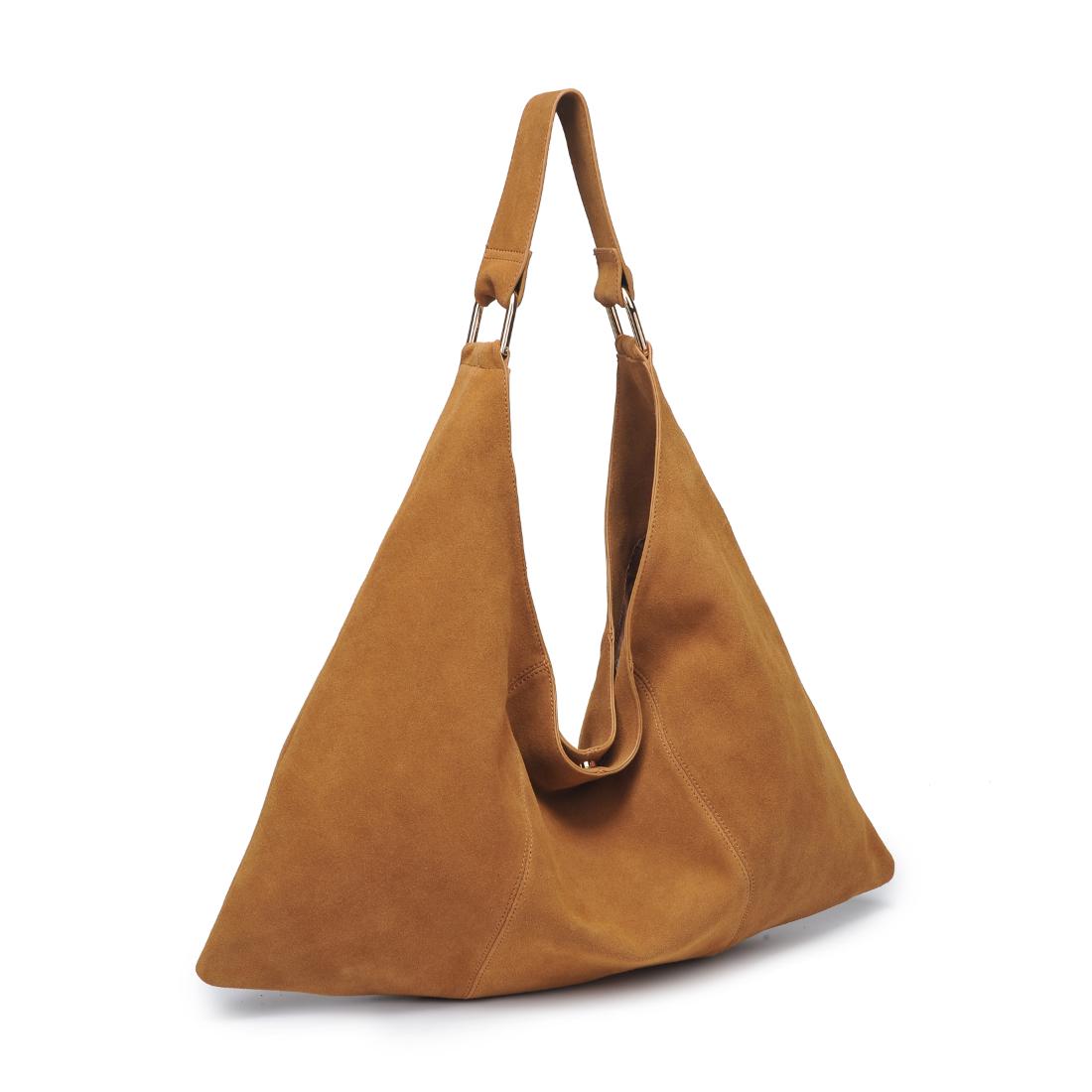 Woman wearing Tan Moda Luxe Indie Hobo 842017138938 View 6 | Tan