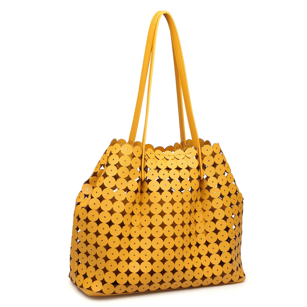 Product Image of Moda Luxe Casablanca Tote 842017110996 View 2 | Mustard