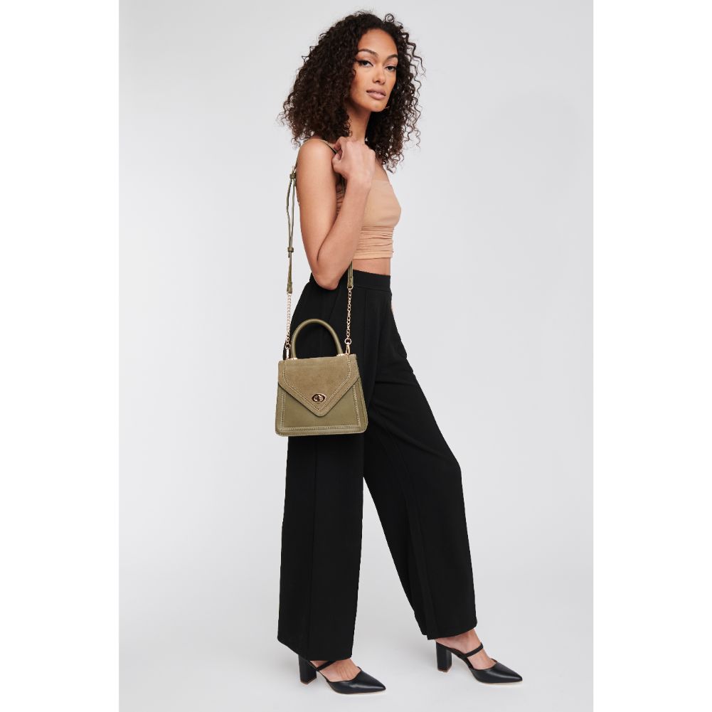 Woman wearing Olive Moda Luxe Marie Crossbody 842017121244 View 4 | Olive