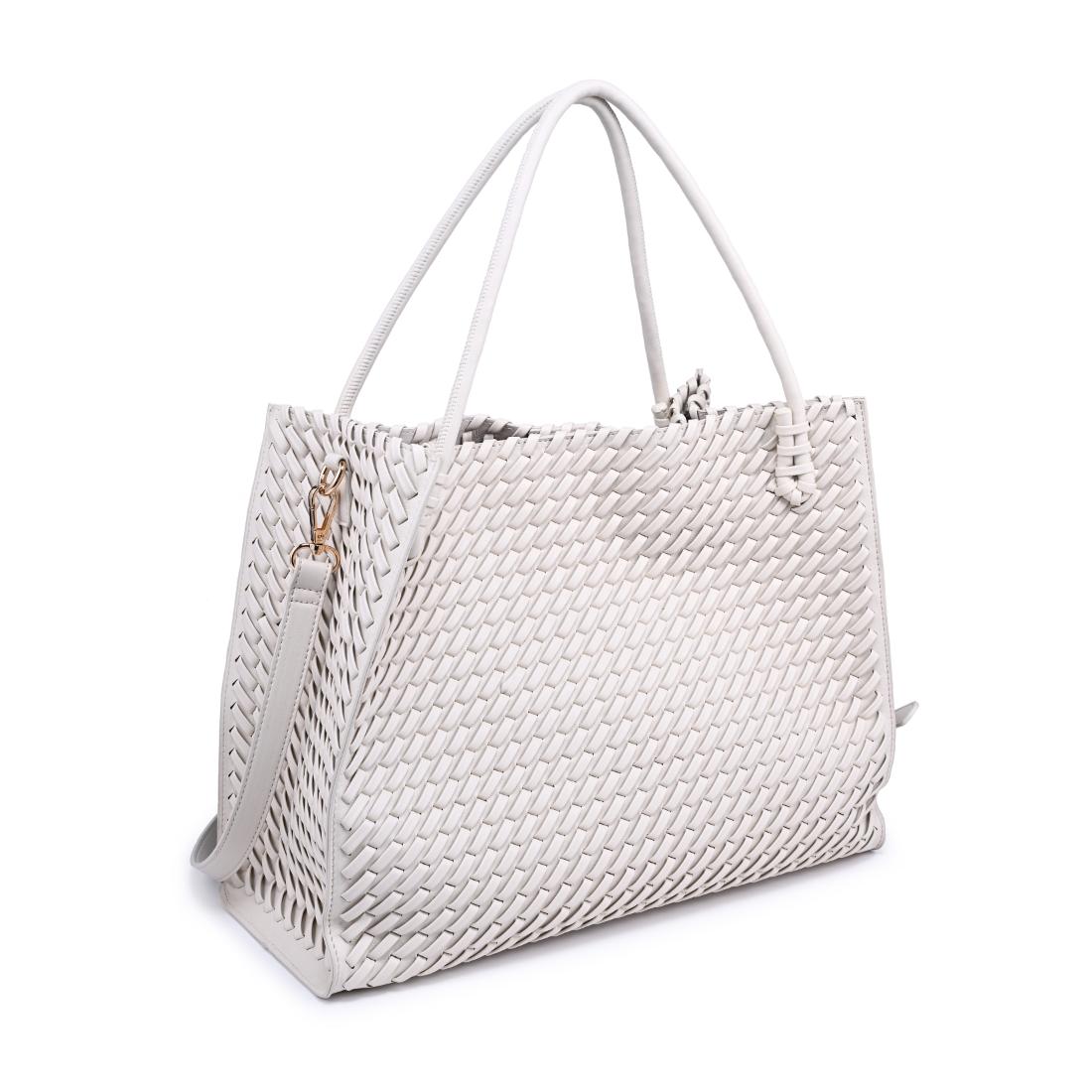 Woman wearing Cream Moda Luxe Jackie Tote 842017140849 View 6 | Cream