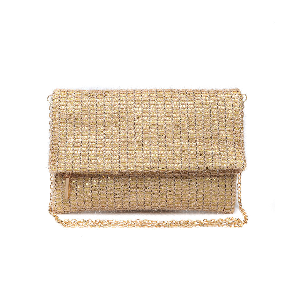 Product Image of Moda Luxe Cleo Clutch 842017115236 View 1 | Mustard