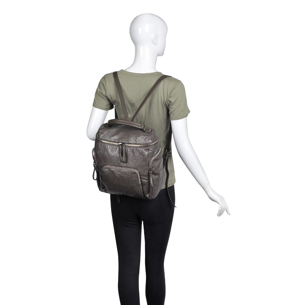 Product Image of Moda Luxe Sahara Backpack 842017122999 View 5 | Gunmetal