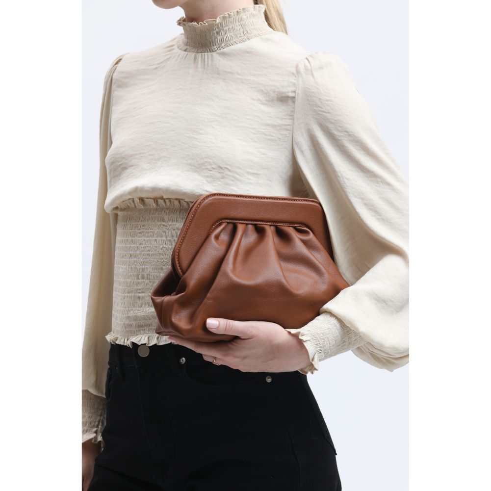 Woman wearing Tan Sol and Selene Charlotte Crossbody 842017134107 View 4 | Tan