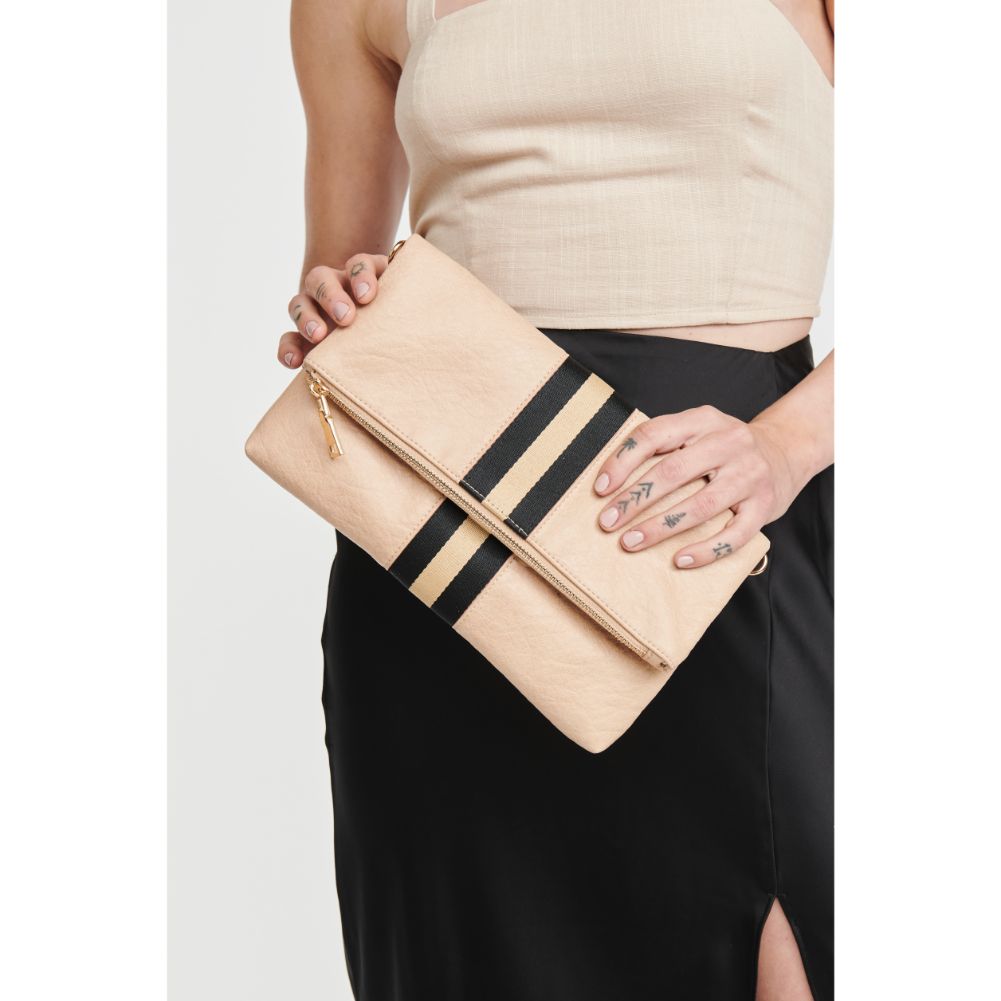 Woman wearing Natural Sol and Selene Jules Clutch 842017120100 View 2 | Natural