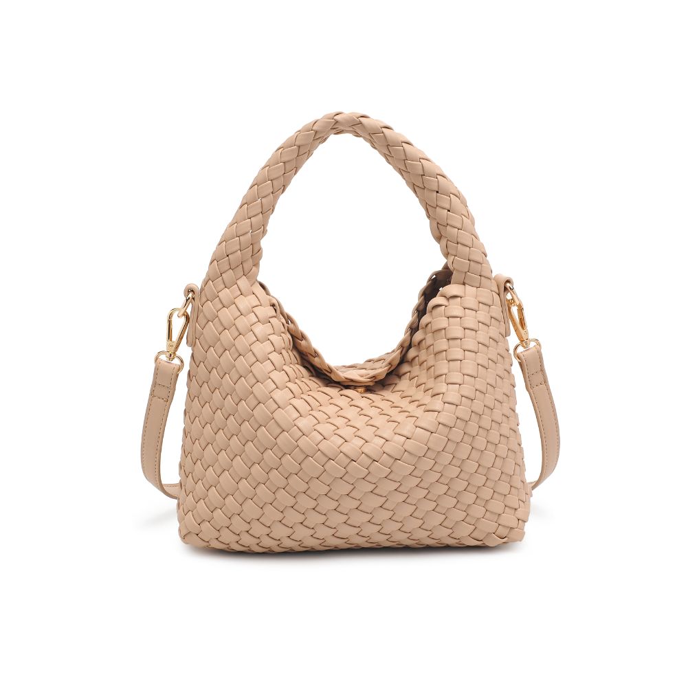 Woman wearing Natural Moda Luxe Jessamine Crossbody 842017132226 View 5 | Natural