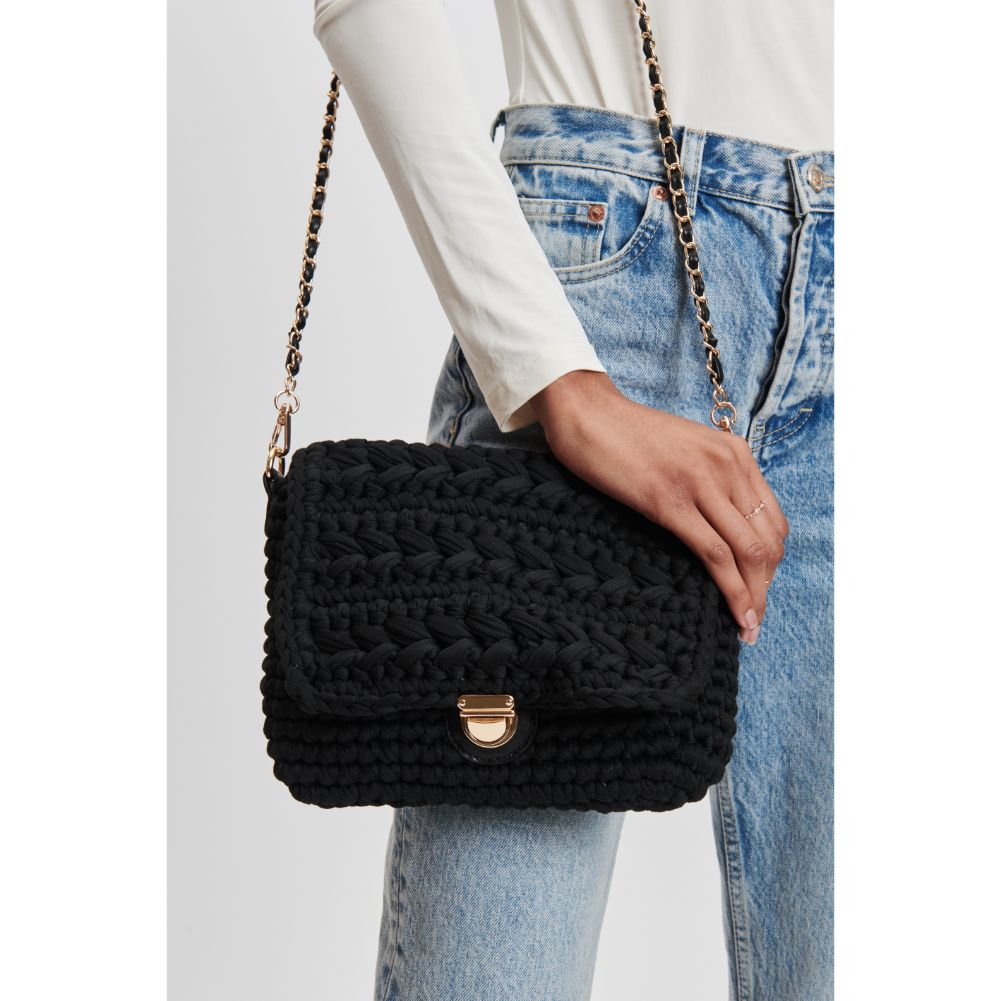 Woman wearing Black Moda Luxe Annalise Crossbody 842017132240 View 4 | Black