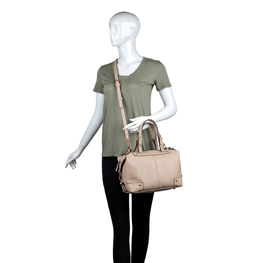 Product Image of Moda Luxe Broadway Patina Satchel 842017117322 View 5 | Blush