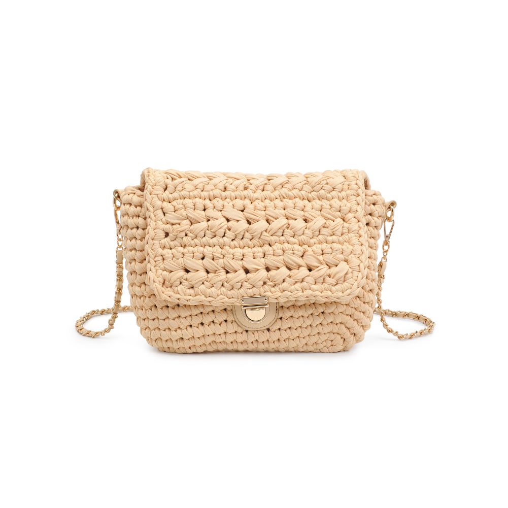 Woman wearing Natural Moda Luxe Annalise Crossbody 842017132257 View 5 | Natural