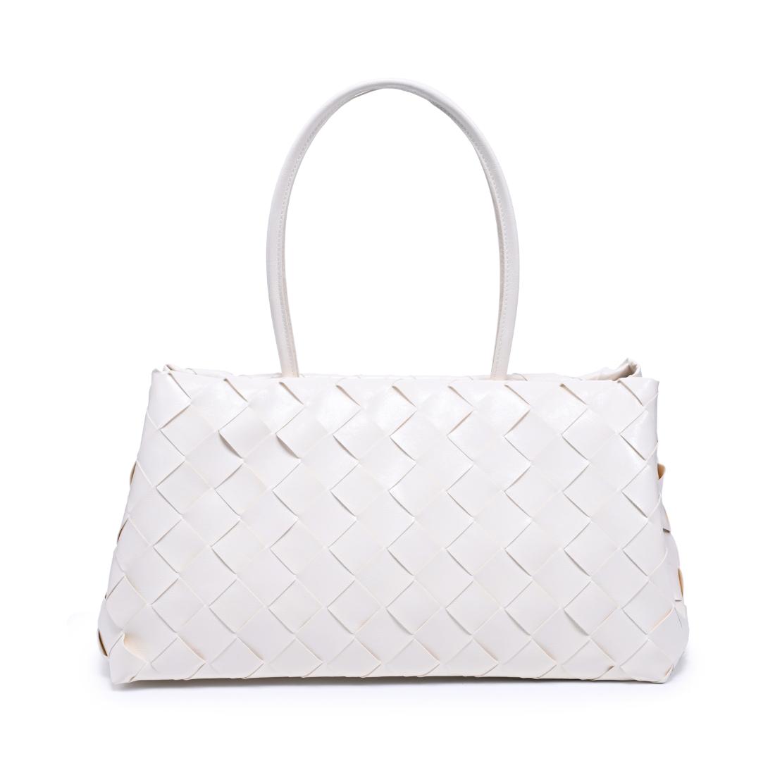 Woman wearing Cream Moda Luxe Elsy Satchel 842017140955 View 7 | Cream