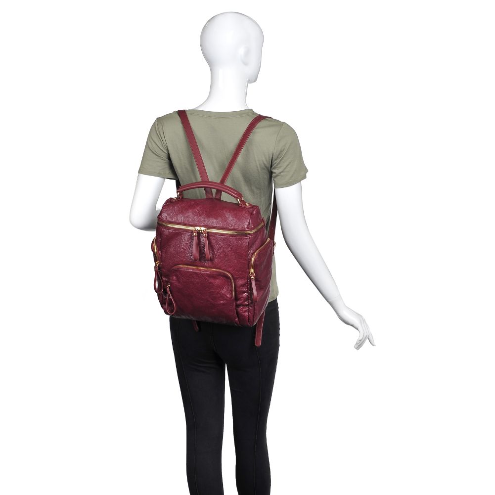 Product Image of Moda Luxe Sahara Backpack 842017122982 View 5 | Wine