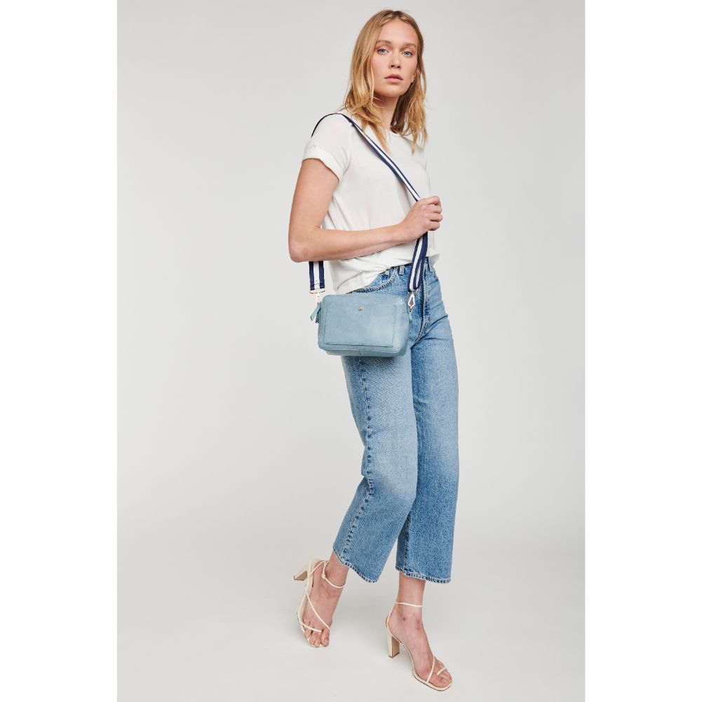 Woman wearing Denim Moda Luxe Skylie Crossbody 842017126744 View 3 | Denim