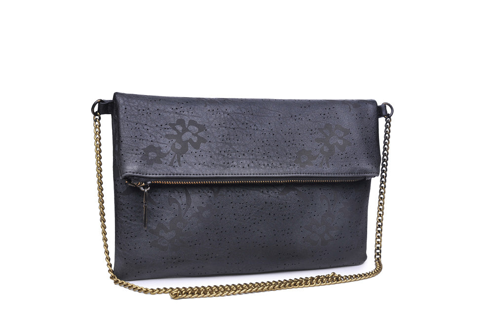 Product Image of Moda Luxe Poppy Clutch 842017107965 View 2 | Gunmetal