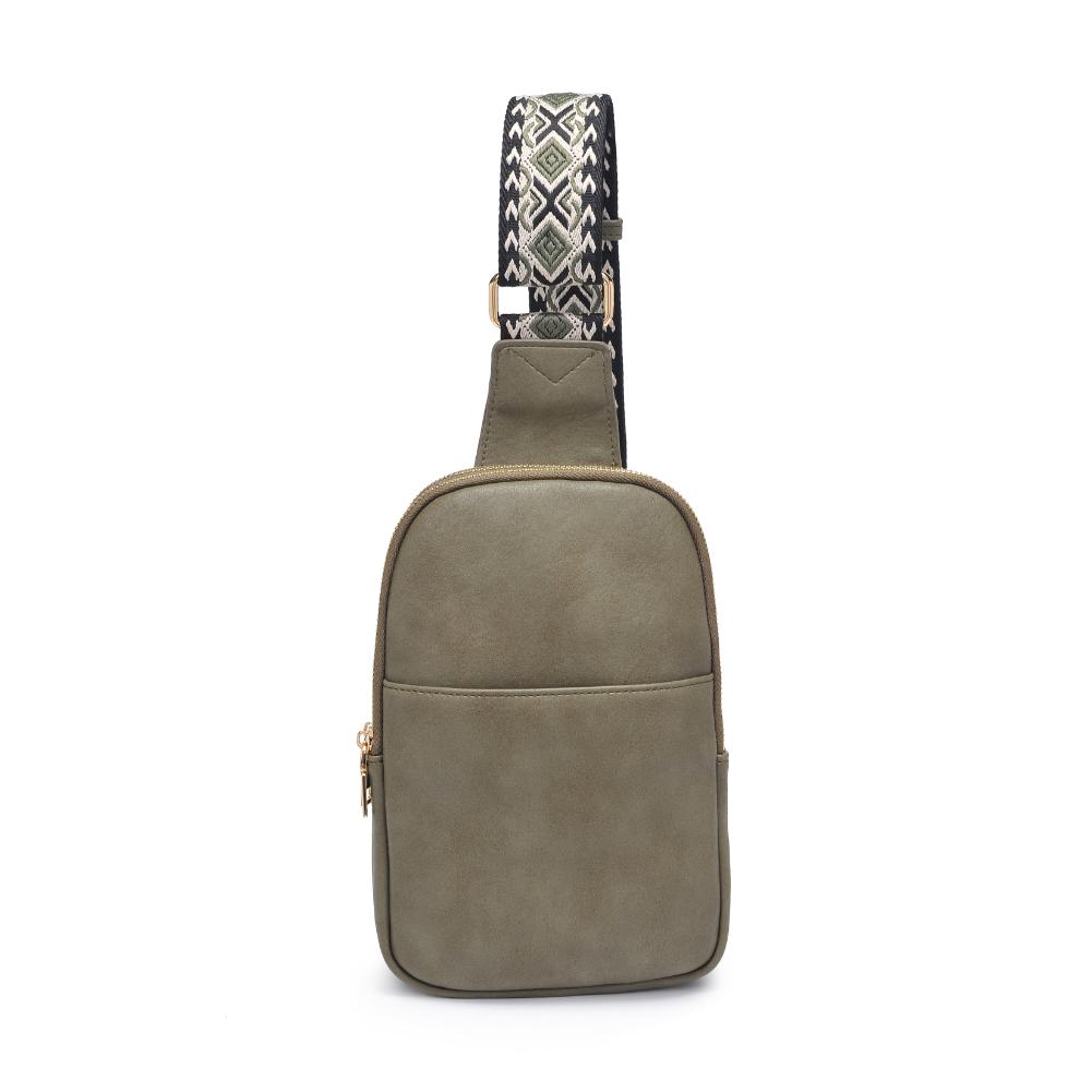 Product Image of Moda Luxe Zuri Sling Backpack 842017135883 View 5 | Olive