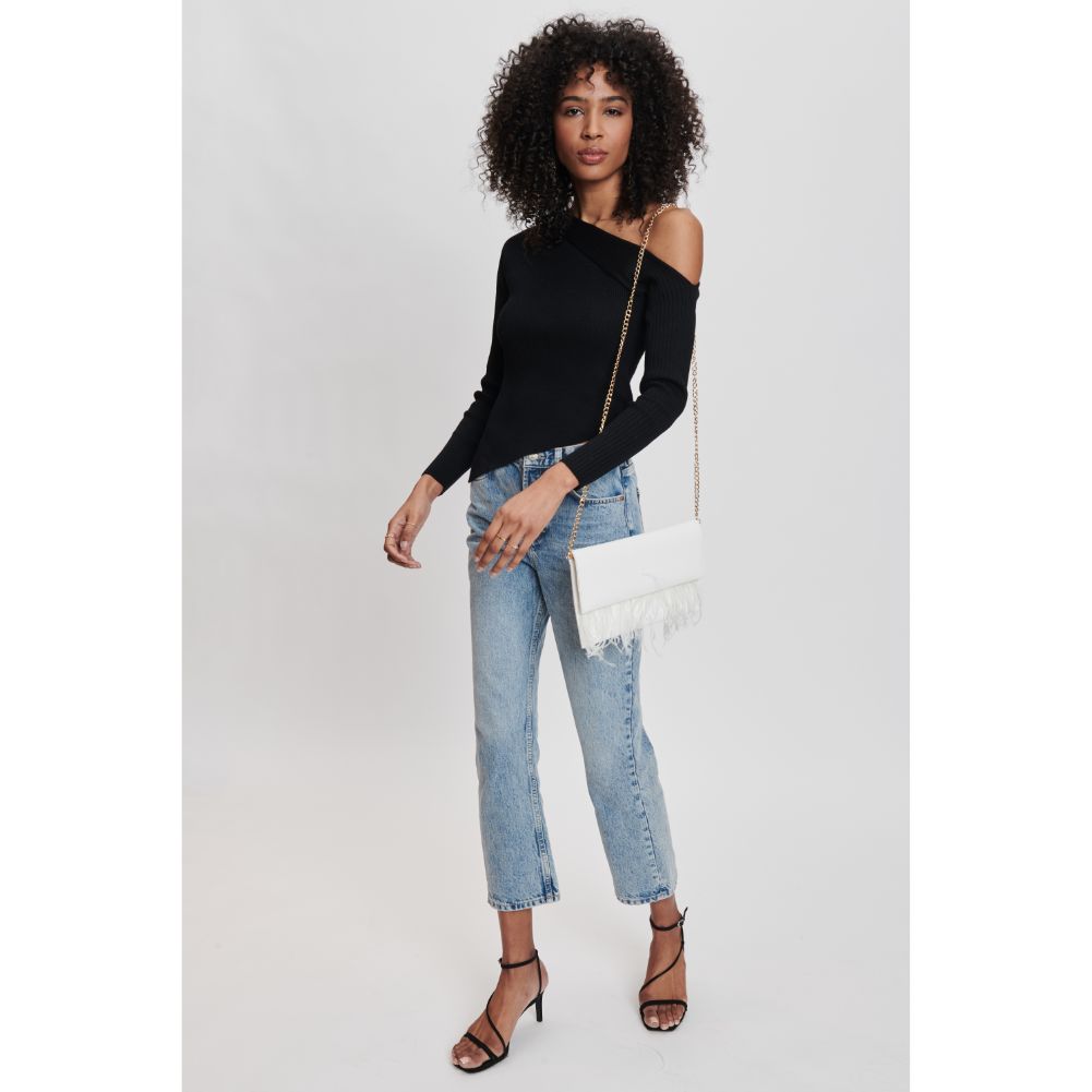 Woman wearing White Sol and Selene Everlee Clutch 842017131120 View 4 | White