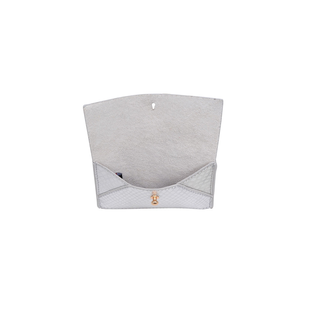 Product Image of Moda Luxe Elle Python Wallet 842017119906 View 4 | Silver