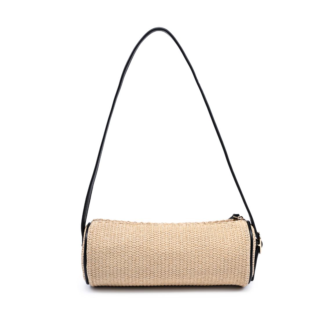 Woman wearing Natural Moda Luxe Mila - Straw Shoulder Bag 842017140696 View 7 | Natural